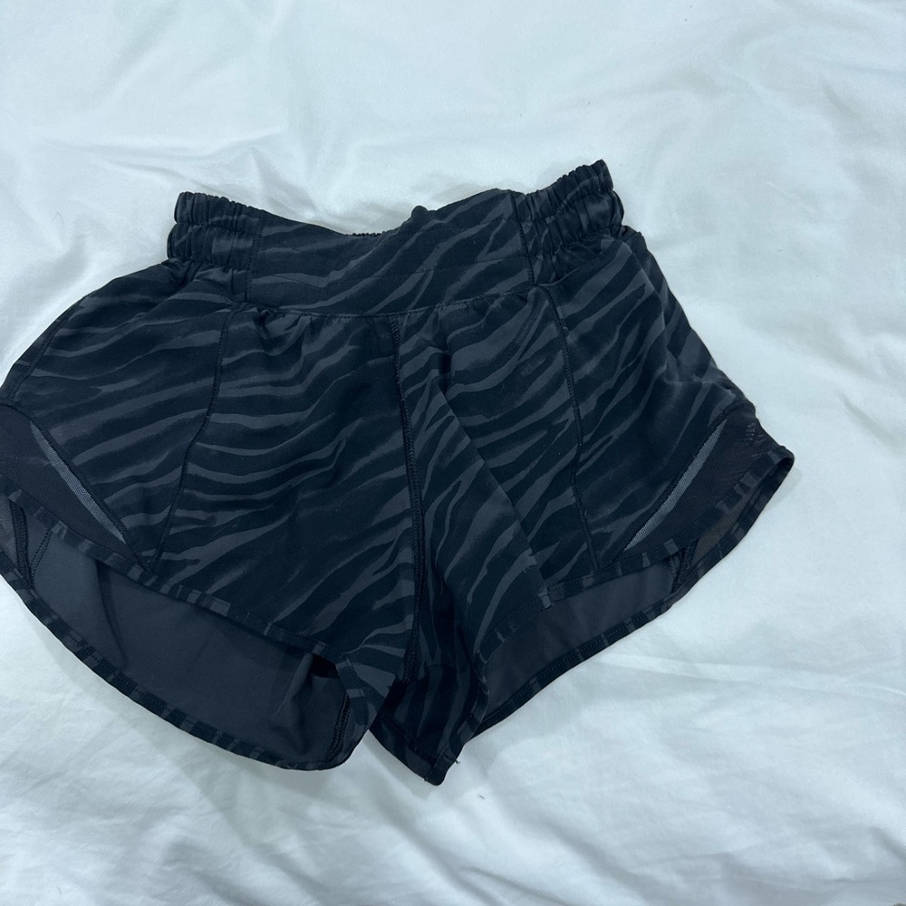 Black Zebra Print lululemon Women's Shorts
